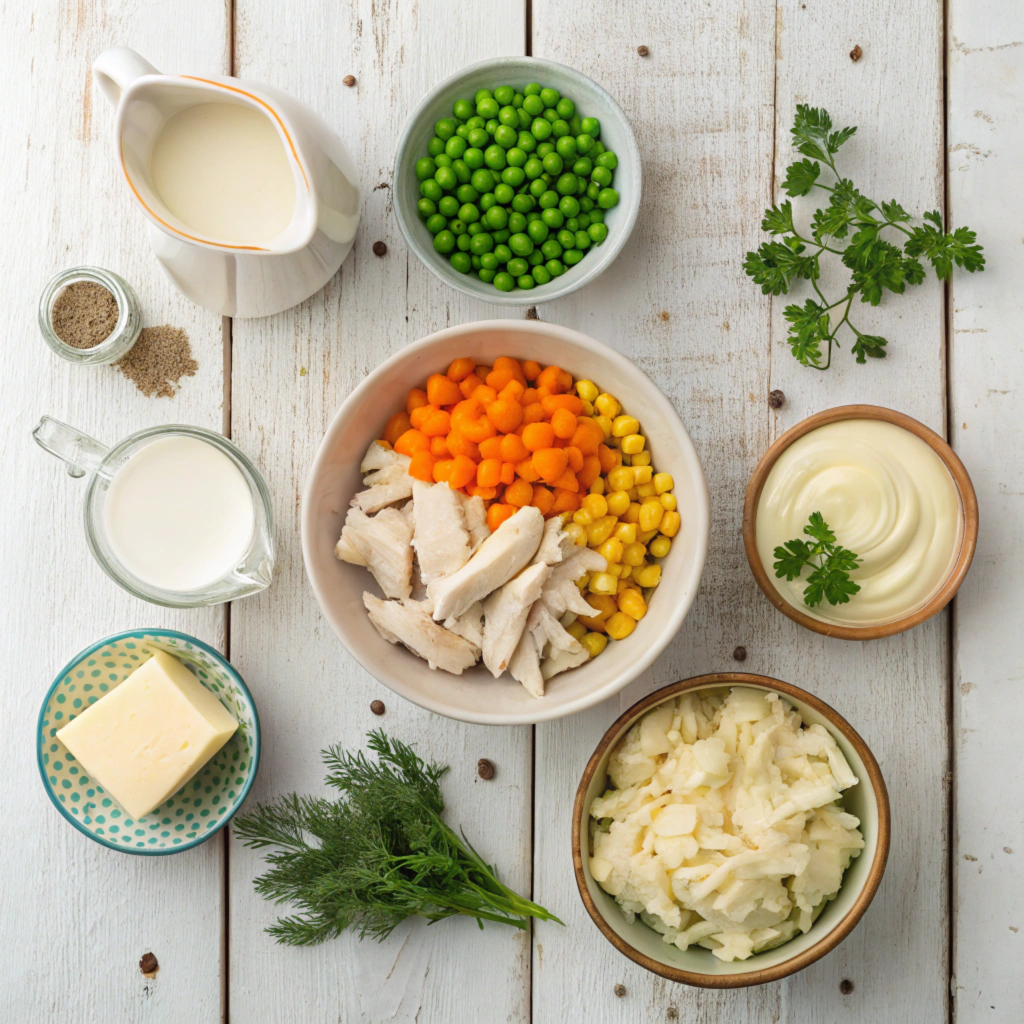 Ingredients of Chicken Shepherd's Pie