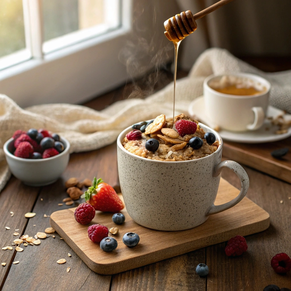 Breakfast Mug Cake with Oats – Quick, Healthy, and Delicious