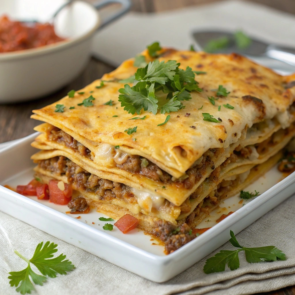 Easy Baked Taco Lasagna Recipe – Cheesy and Flavorful Layers