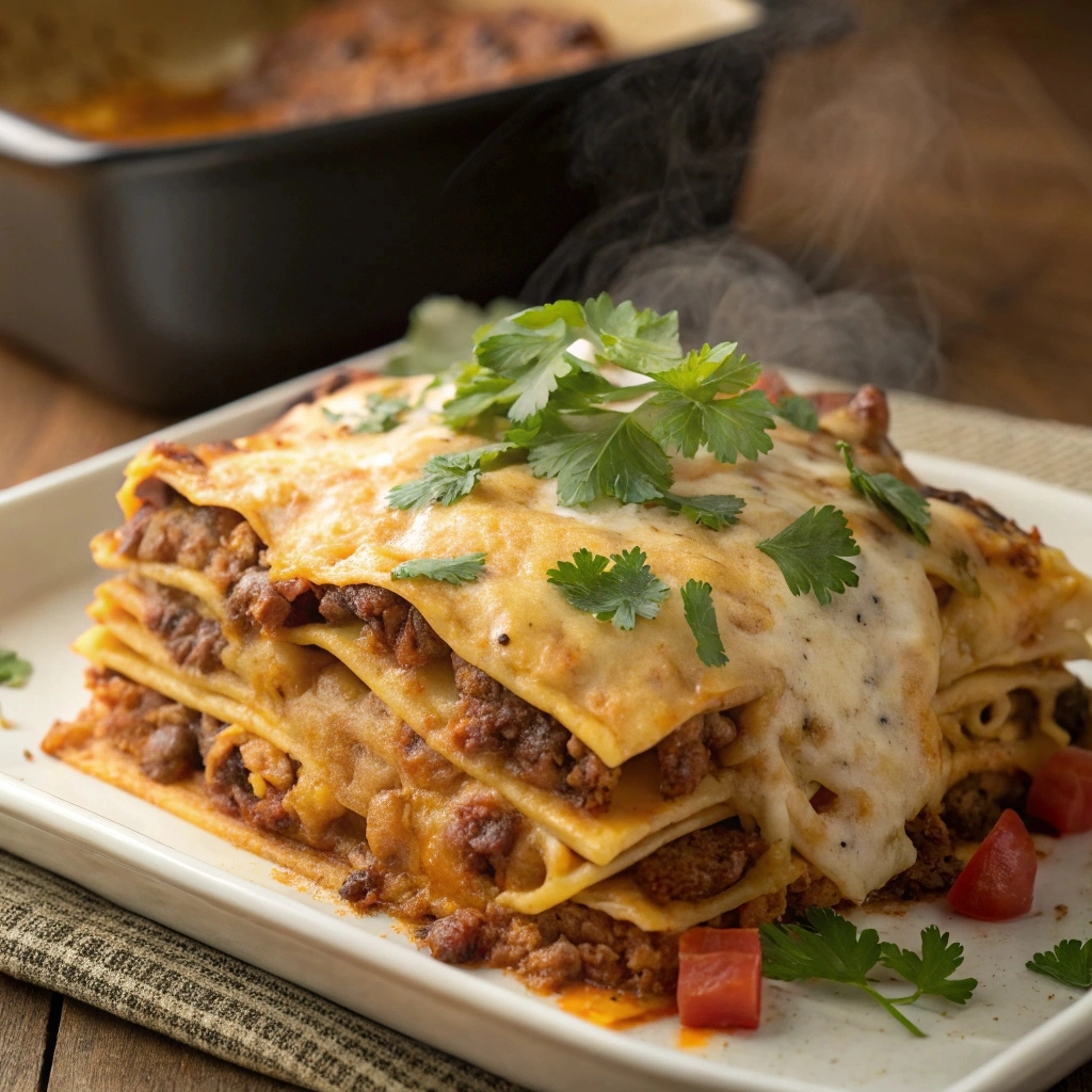 Easy Baked Taco Lasagna Recipe – Cheesy and Flavorful Layers